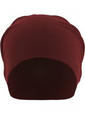 Бийни шапка в тъмночервен цвят MSTRDS Jersey 