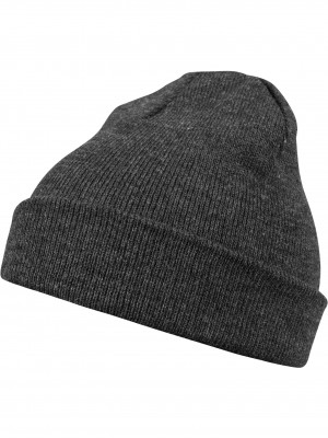 Бийни шапка в тъмносив цвят MSTRDS Beanie Basic Flap h.charcoal 