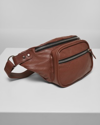 Чанта за рамо в кафяв цвят имитиращ кожа URBAN CLASSICS IMITATION LEATHER SHOULDER BAG