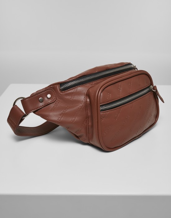 Чанта за рамо в кафяв цвят имитиращ кожа URBAN CLASSICS IMITATION LEATHER SHOULDER BAG, Аксесоари - Lit.bg
