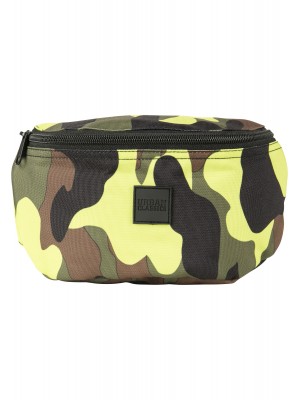 Чанта за рамо в жълт камуфлаж URBAN CLASSICS CAMO HIP-BAG FROZENYELLOW CAMO