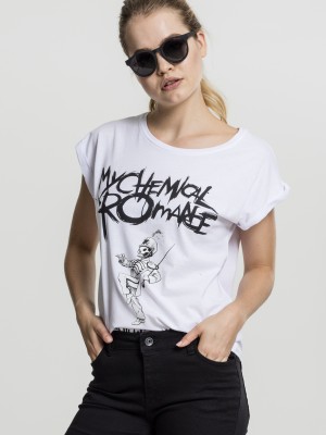 Дамска бяла тениска Merchcode My Chemical Romance