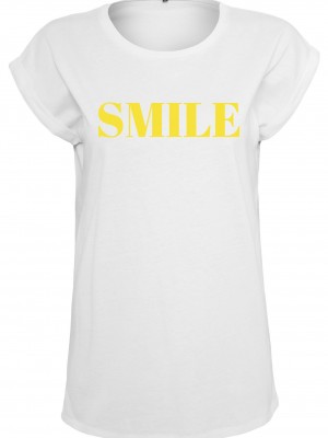 Дамска бяла тениска Mister Tee Smile