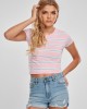 Дамска къса тениска на райета в розов цвят Urban Classics girlypink/oceanblue, Жени - Lit.bg Дамска къса тениска на райета в розов цвят Urban Classics girlypink/oceanblue, Жени - Lit.bg