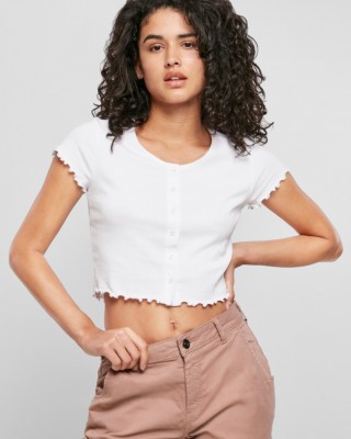 Дамска къса тениска в бял цвят Urban Classics 