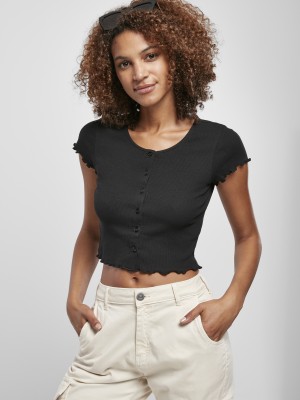 Дамска къса тениска в черен цвят Urban Classics 
