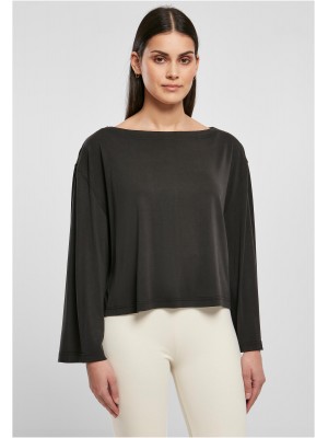 Дамска широка блуза в черен цвят Urban Classics Bateau