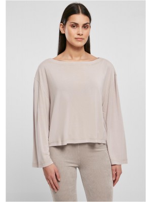Дамска широка блуза в светлобежов цвят Urban Classics Bateau