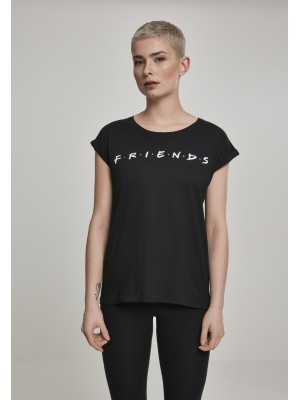 Дамска тениска Merchcode Friends Logo в черен цвят