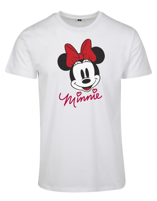 Дамска тениска Merchcode Minnie Mouse в бял цвят, Жени - Lit.bg