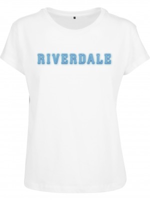 Дамска тениска Merchcode Riverdale Logo в бял цвят