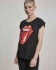 Дамска тениска Merchcode Rolling Stones Tongue в черен цвят, Жени - Lit.bg Дамска тениска Merchcode Rolling Stones Tongue в черен цвят, Жени - Lit.bg