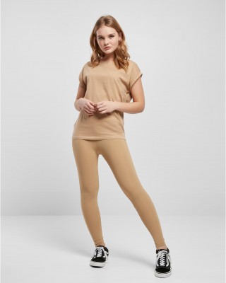Дамска тениска в бежов цвят Urban Classics Ladies Shoulder Tee