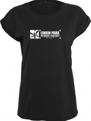 Дамска тениска в черен цвят Merchcode Ladies Linkin Park Anniversary Sign Tee black 