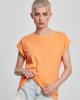 Дамска тениска в оранжев цвят Urban Classics Ladies Extended Shoulder Tee papaya, Жени - Lit.bg
