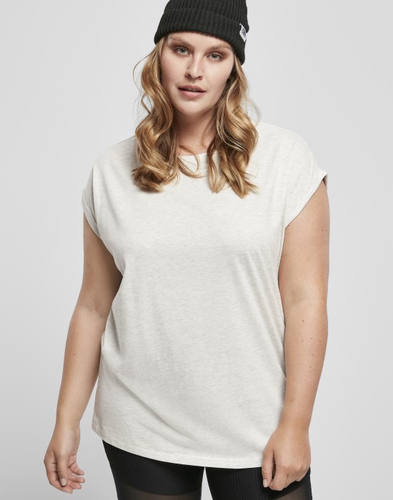 Дамска тениска в светлосиво Urban Classics Ladies Extended Shoulder, Жени - Lit.bg