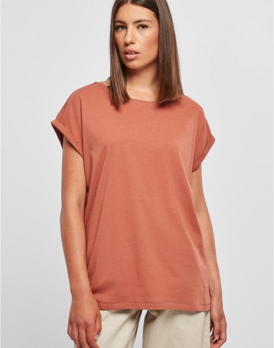 Дамска тениска в цвят корал Urban Classics Ladies Shoulder Tee, Тениски - Lit.bg Дамска тениска в цвят корал Urban Classics Ladies Shoulder Tee, Тениски - Lit.bg