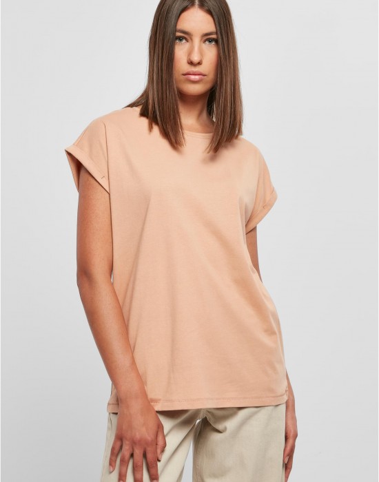 Дамска тениска в цвят праскова Urban Classics Ladies Shoulder Tee, Тениски - Lit.bg Дамска тениска в цвят праскова Urban Classics Ladies Shoulder Tee, Тениски - Lit.bg