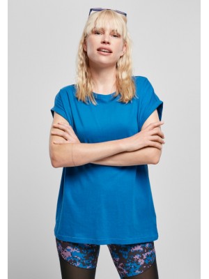 Дамска тениска в ярко син цвят Urban Classics Ladies Extended Shoulder Tee sporty blue 