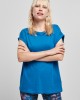 Дамска тениска в ярко син цвят Urban Classics Ladies Extended Shoulder Tee sporty blue, Жени - Lit.bg