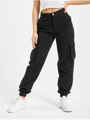 Дамски Cargo панталон DEF Ruby в черен цвят