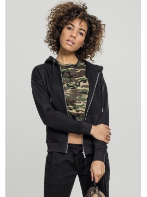 Дамски черен суичър с цип Urban Classics