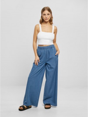 Дамски дълъг дънков панталон в син цвят Urban Classics Ladies Pants