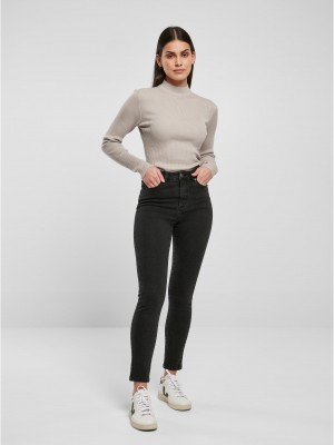Дамски дънки в черен цвят Urban Classics High Waist Skinny Jeans