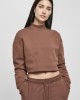 Дамски къс суичър в кафяво Ladies Cropped Oversized Sweat, Суичъри - Lit.bg