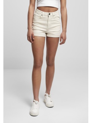 Дамски къси дънкови панталони в пясъчен цвят Urban Classics 5 Pocket Shorts 