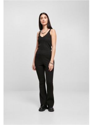 Дамски плетен потник в черен цвят Ladies Top 