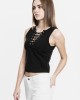 Дамски потник в черен цвят Urban Classics Ladies Lace Up Cropped Top black, Жени - Lit.bg