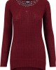 Дамски пуловер в тъмночервено Ladies Long Wideneck Sweater, Жени - Lit.bg