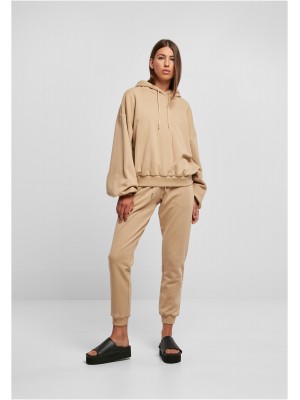 Дамски широк суичър с качулка в бежов цвят Ladies Terry Hoody