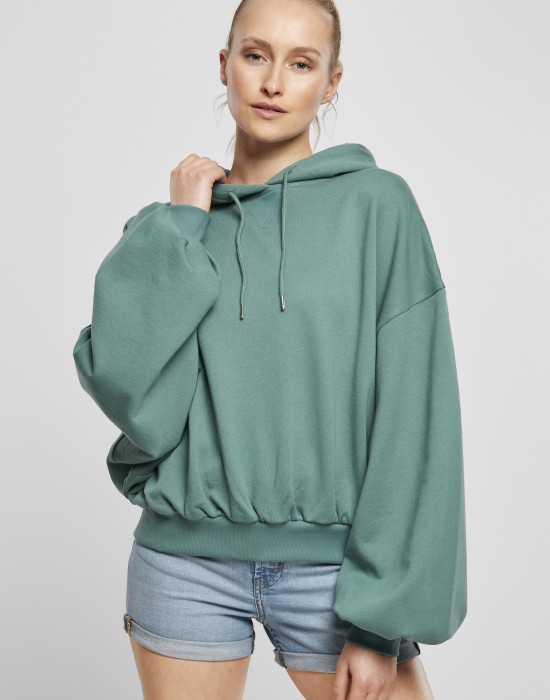 Дамски широк суичър в зелено Ladies Oversized Hoody, Суичъри - Lit.bg