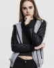 Дамски суичър Urban Classics с кожени ръкави gry/blk XS, Суичъри - Lit.bg Дамски суичър Urban Classics с кожени ръкави gry/blk XS, Жени - Lit.bg
