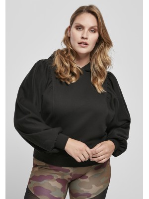 Дамски суичър в черно Urban Classics Ladies Organic Gathering Batwing 