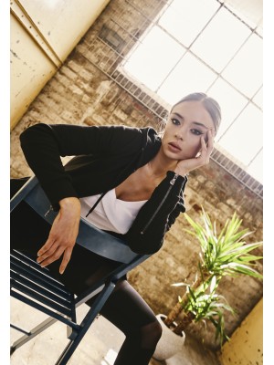 Дамски суичър в черно Urban Classics Ladies Sweat Parka
