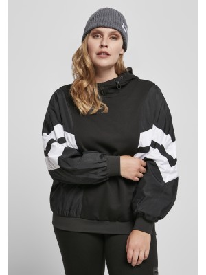 Дамски суичър в черно от Urban Classics Ladies Mix Crinkle Nylon Sweat 