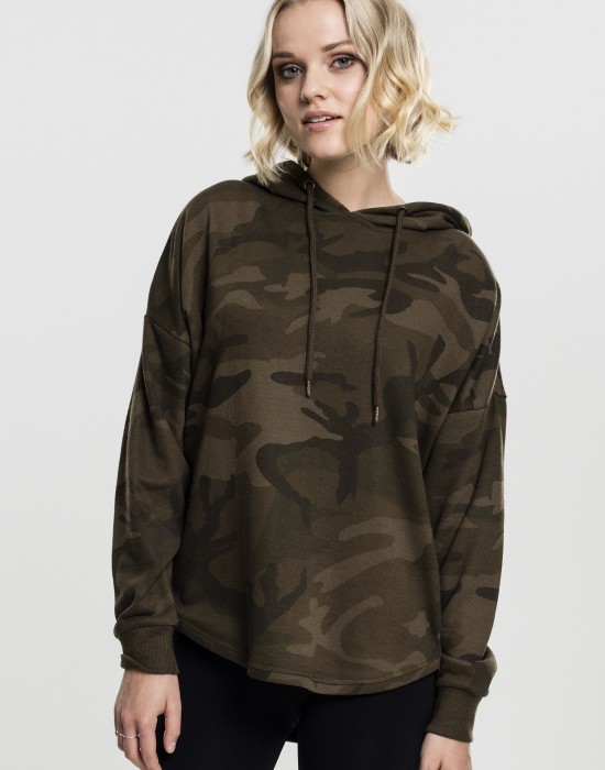 Дамски суичър в камуфлажен цвят Urban Classics Ladies Oversized Camo Hoody, Жени - Lit.bg Дамски суичър в камуфлажен цвят Urban Classics Ladies Oversized Camo Hoody, Жени - Lit.bg