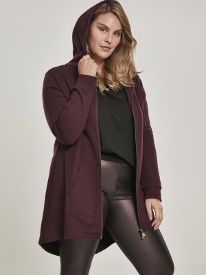 Дамски суичър в тъмночервено Urban Classics Ladies Sweat Parka