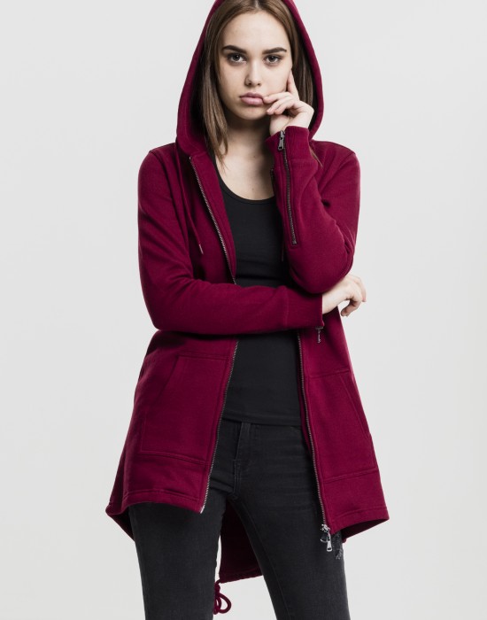 Дамски суичър в цвят бургунди Urban Classics Ladies Sweat Parka, Жени - Lit.bg