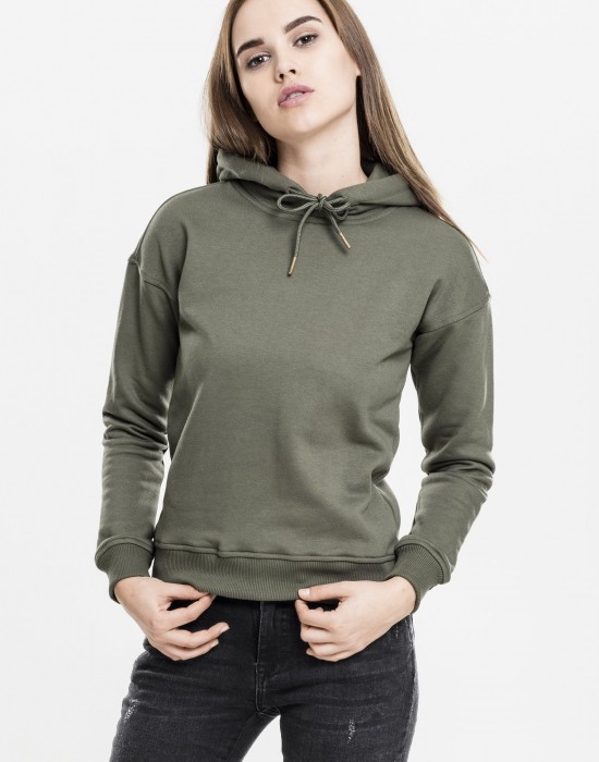 Дамски суичър в цвят маслина Urban Classics Ladies Hoody, Жени - Lit.bg Дамски суичър в цвят маслина Urban Classics Ladies Hoody, Жени - Lit.bg