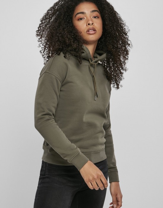 Дамски суичър в цвят маслина Urban Classics Ladies Organic Hoody, Суичъри - Lit.bg Дамски суичър в цвят маслина Urban Classics Ladies Organic Hoody, Жени - Lit.bg
