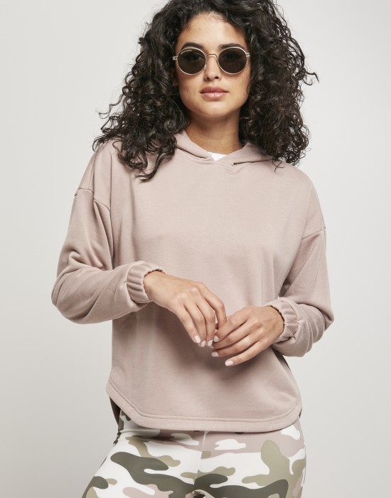 Дамски суичър в цвят пепел от рози Urban Classics Shaped, Суичъри - Lit.bg Дамски суичър в цвят пепел от рози Urban Classics Shaped, Жени - Lit.bg