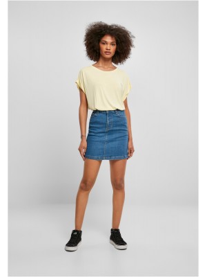 Дамски тениска с паднали ръкави в светложълт цвят Ladies Shoulder Tee 
