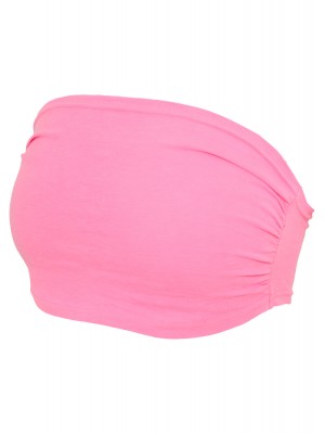 Дамски топ в розов цвят Urban Classics Ladies Neon Bandeau Top neonpink 