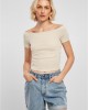 Дамски топ в цвят екрю Ladies Off Shoulder Rib Tee, Тениски - Lit.bg Дамски топ в цвят екрю Ladies Off Shoulder Rib Tee, Тениски - Lit.bg