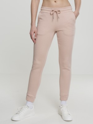 Дамско долнище в розов цвят Urban Classics Ladies Sweatpants lightrose 