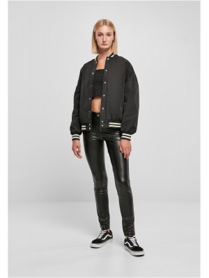 Дамско колежанско яке в черен цвят Urban Classics Ladies College Jacket